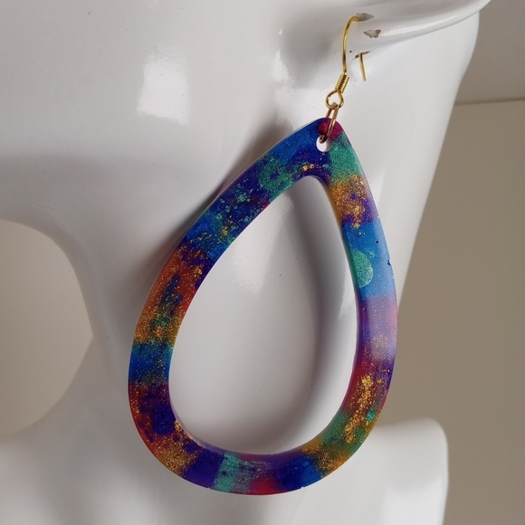 Hand Crafted Jewelry - Colorful Teardrop Earrings